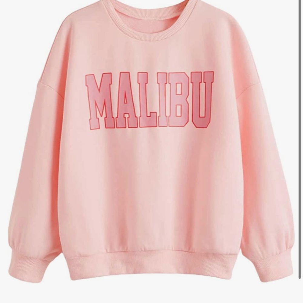 SheIn Girl's Cute Graphic Sweatshirt Long Sleeve Letter Print Pullover